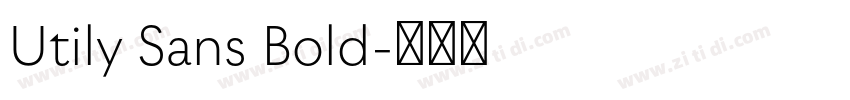 Utily Sans Bold字体转换